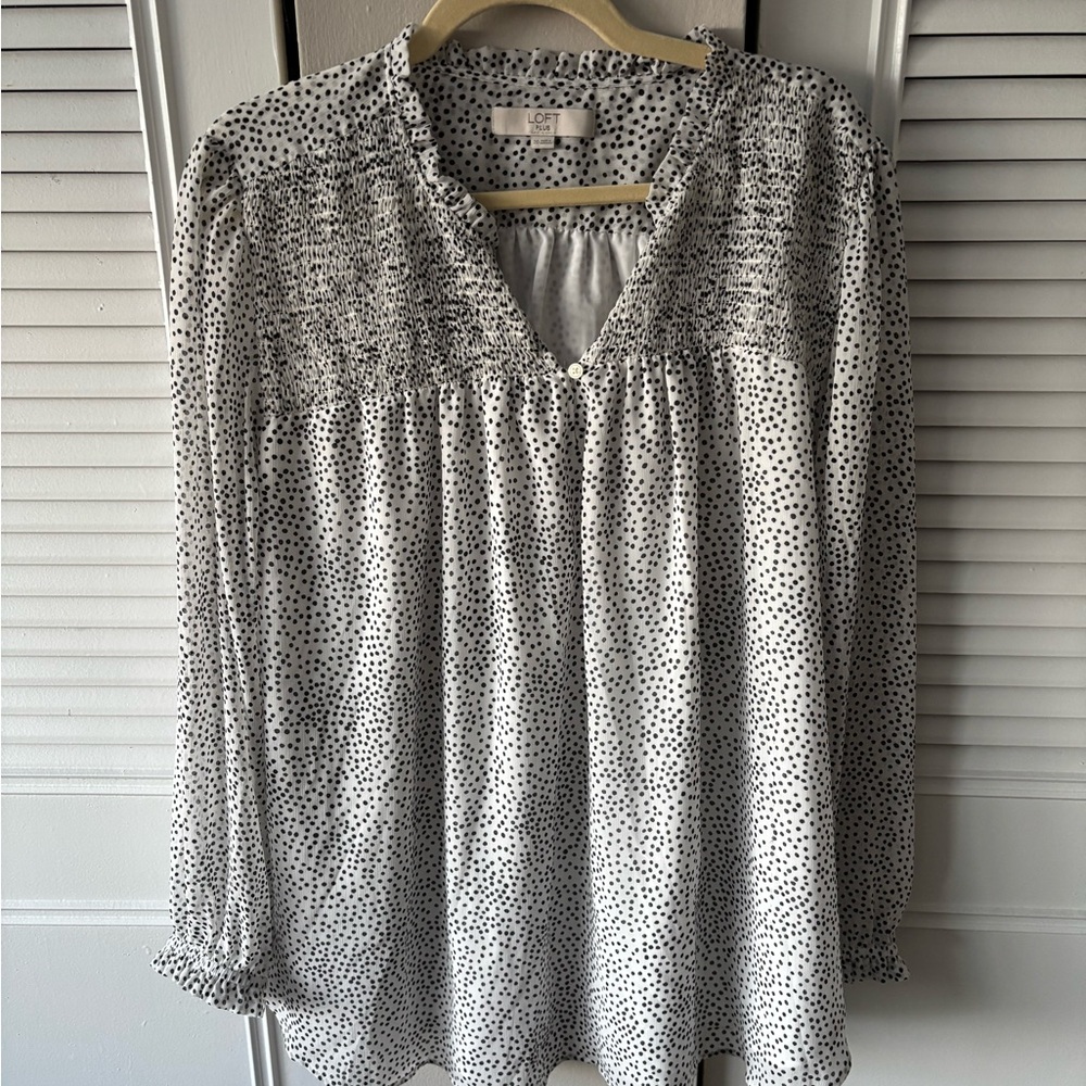 LOFT Polka Dot Blouse